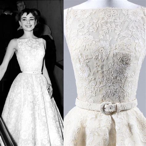 audrey hepburn white flower patterned givenchy dress|audrey hepburn holly golightly dress.